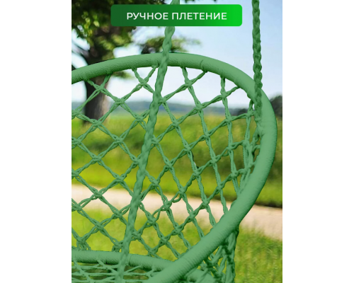 Кресло качели гамак подвесные садовые для дачи Цвет ярко-зеленый