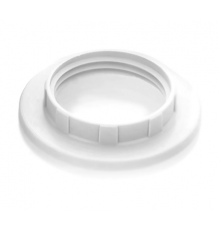 Кольцо внешнее для патрона Е14 белый пластик